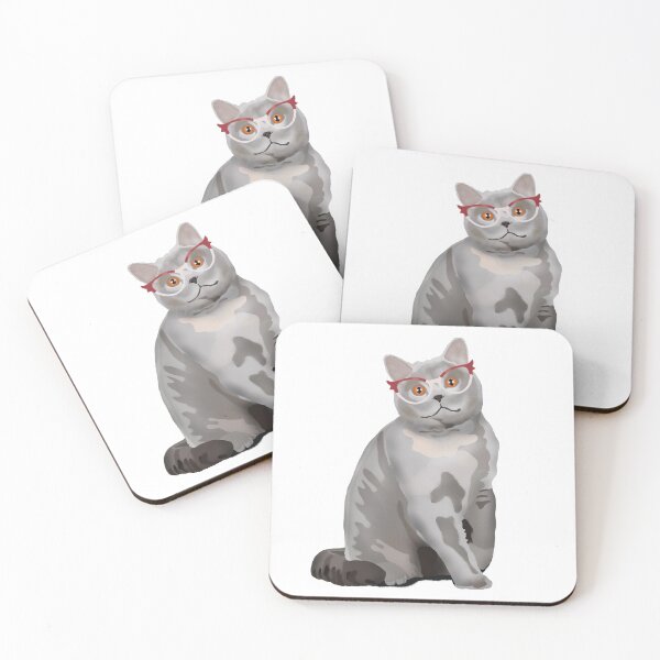 Item preview, Cat with red cat shaped specs designed and sold by FilthyAnnaMalle.