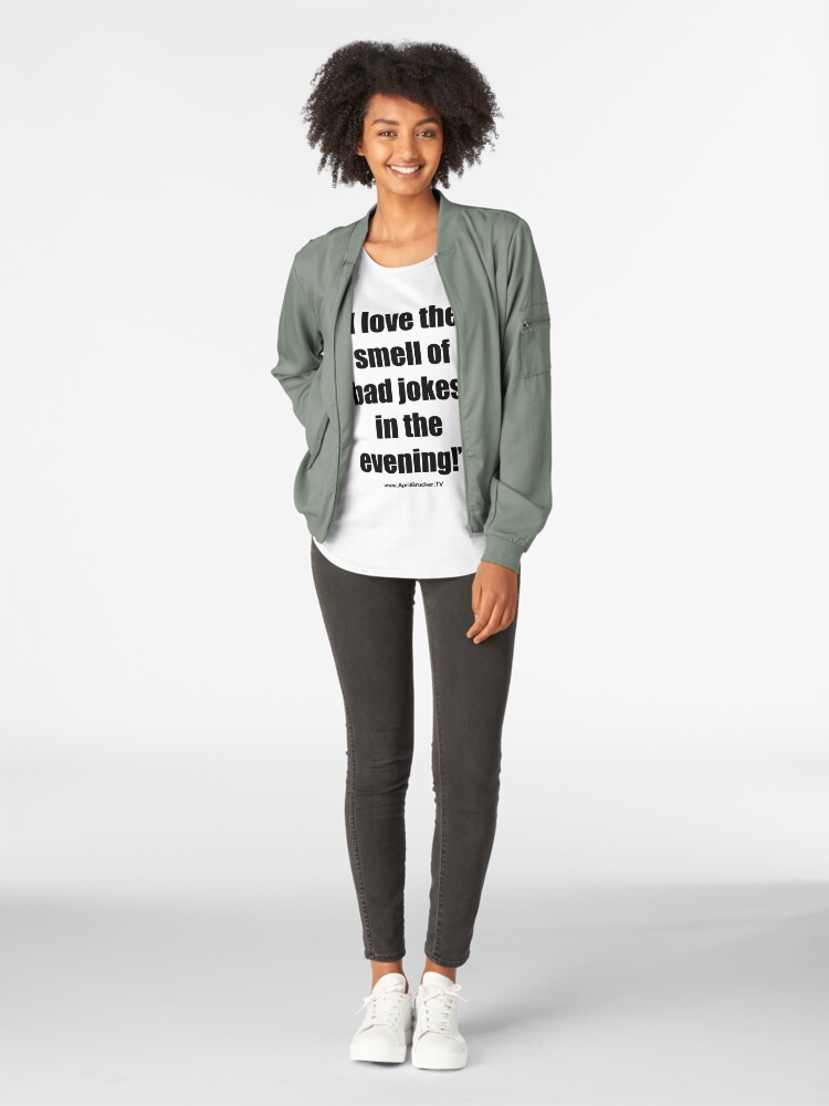 Alternate view of The Smell of Bad Jokes Premium Scoop T-Shirt