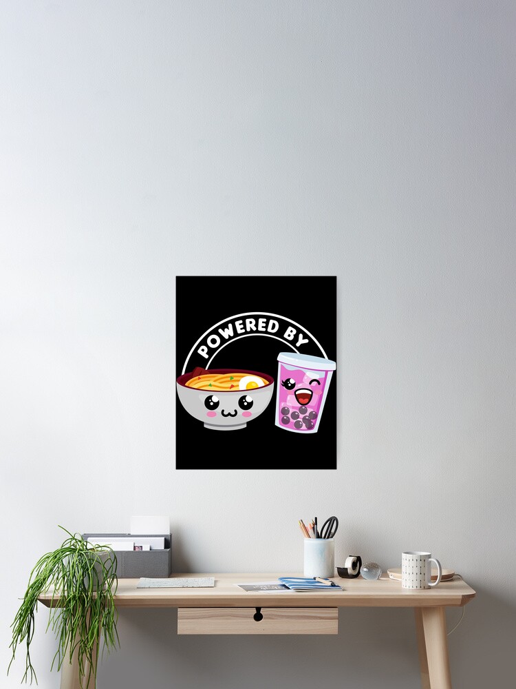 Powered By Ramen Tshirt Bobba Boba Tea Tee Funny Cute Powered By Ramen Tshirt Bobba Boba Tea Tee Funny Cute