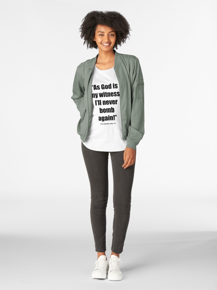 Alternate view of I'll Never Bomb Again! Premium Scoop T-Shirt