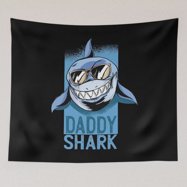 Item preview, Great White Daddy Shark designed and sold by Cute and Funny Animal Art Designs.