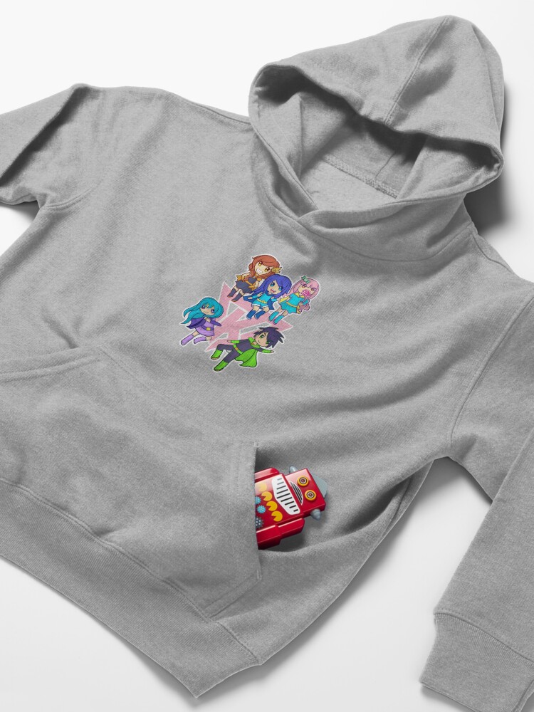 Alternate view of Funneh and the Krew Pink Kids Pullover Hoodie