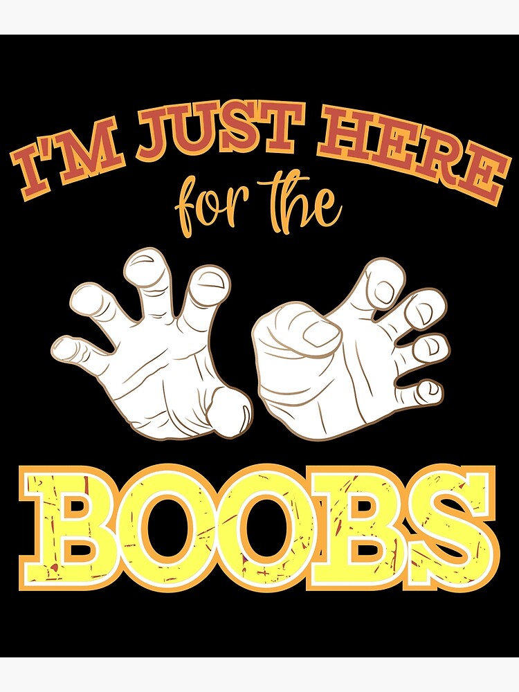 I'm Just Here For The Boobs Boo Funny Halloween' Unisex Baseball T-Shirt