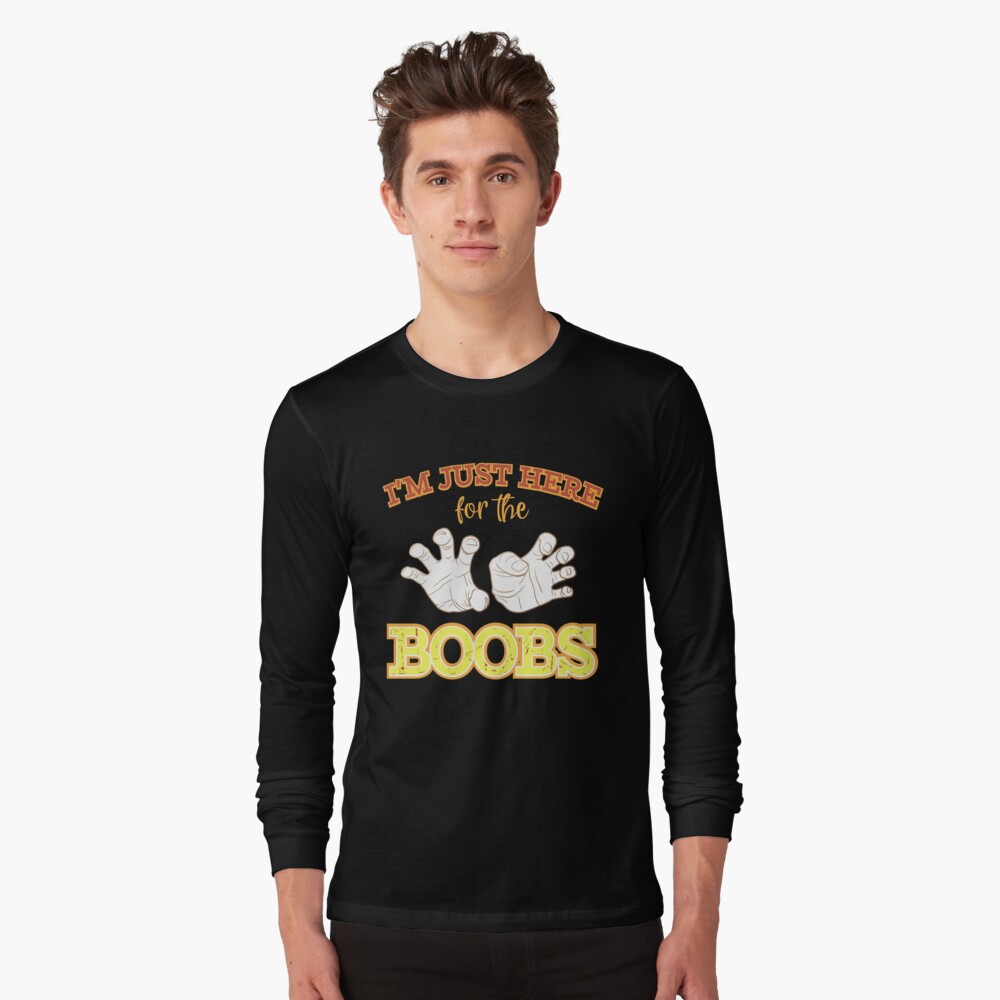 im just here for the boobs i mean boo funny halloween men shirt -  Kingteeshop