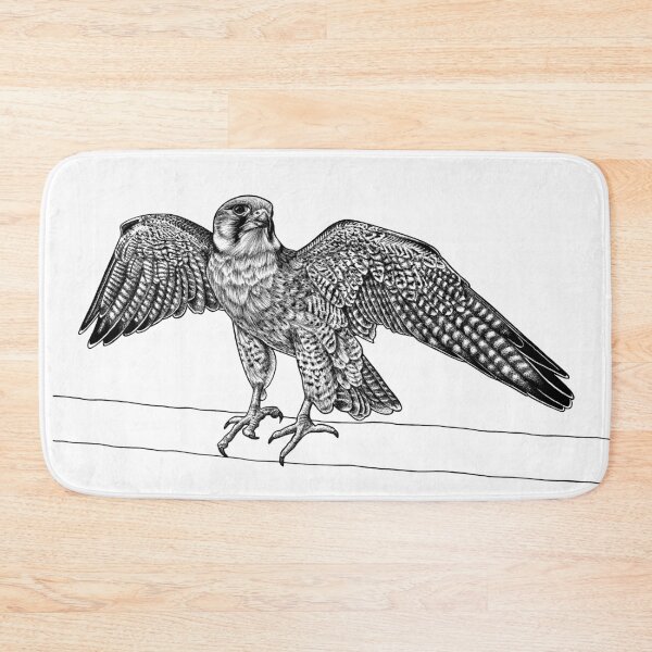 Item preview, Lanner falcon - ink illustration designed and sold by LorenDowding.