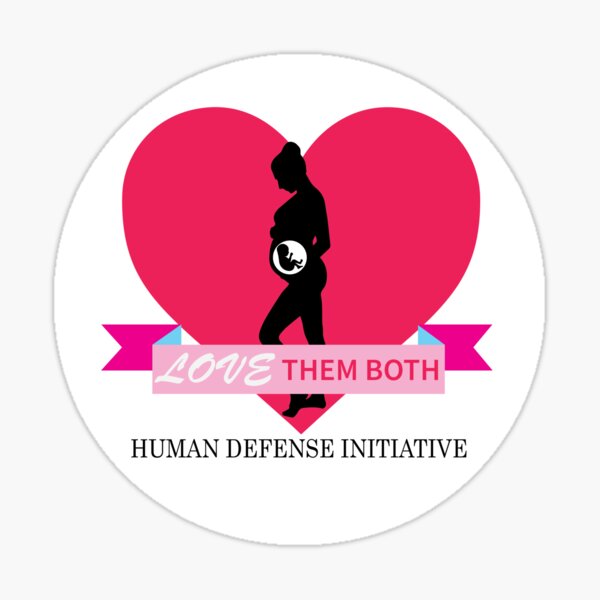 "Love Them Both" Circle Sticker Sticker