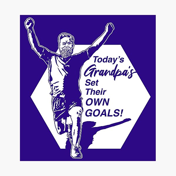 Item preview, Grandpa's Goals DK - for Dark Backgrounds designed and sold by dzdart.
