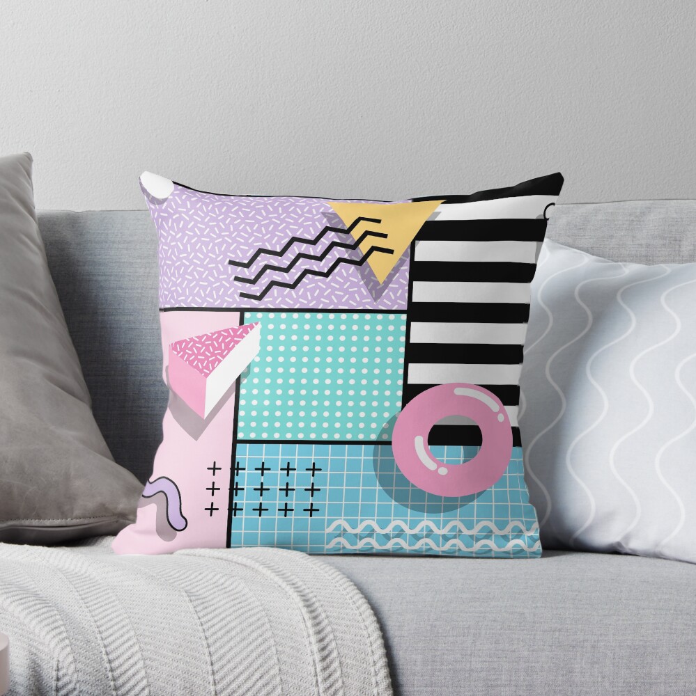 Memphis Party Throw Pillow