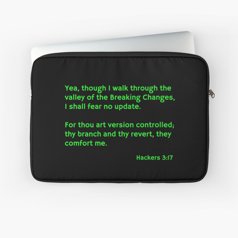 The Hacker's Psalm Laptop Sleeve
