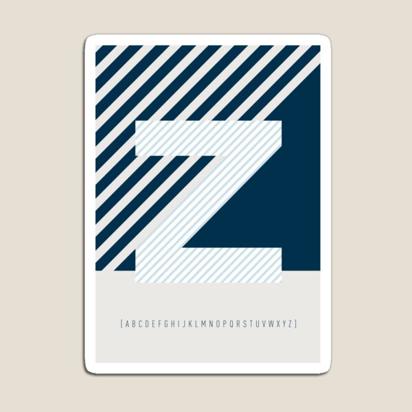 Typeface "Z" blue Magnet