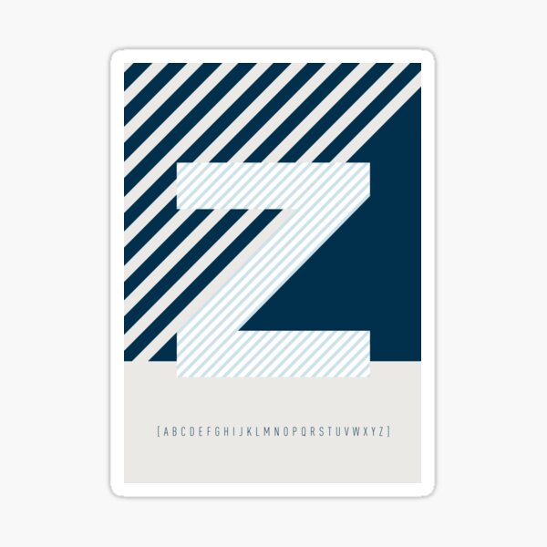 Typeface "Z" blue Sticker