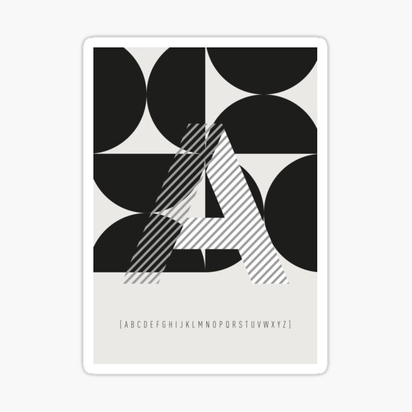 Typeface "A" black Sticker