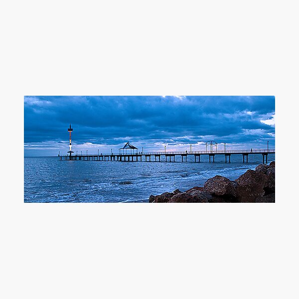 Clouds over jetty Photographic Print