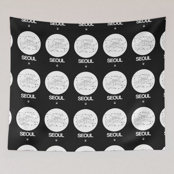 Item preview, Seoul White Subway Map designed and sold by Irina March.