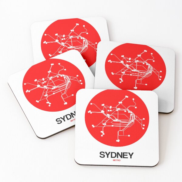 Item preview, Sydney Red Subway Map designed and sold by Irina March.