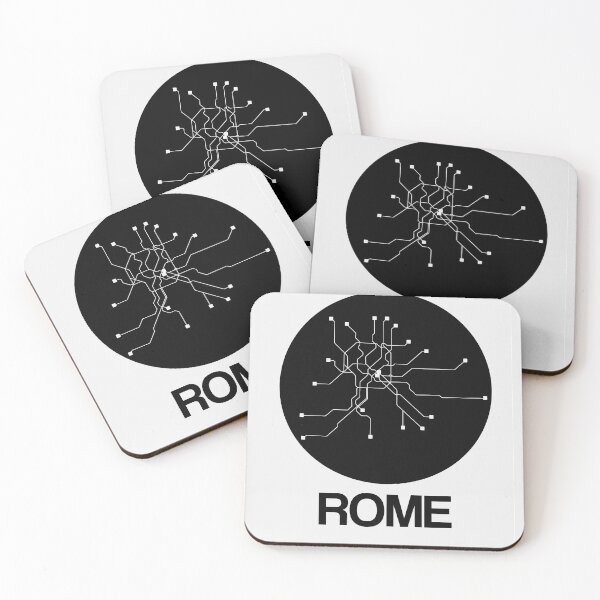 Item preview, Rome Black Subway Map designed and sold by Irina March.