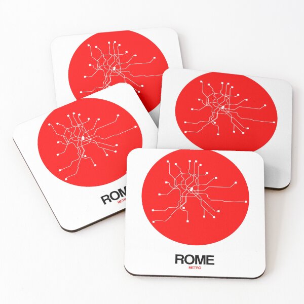 Item preview,  Rome Red Subway Map designed and sold by Irina March.