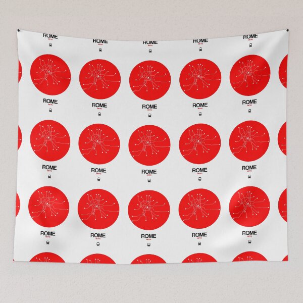 Item preview,  Rome Red Subway Map designed and sold by Irina March.