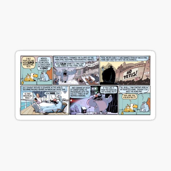 "Epic Yeti Backstory" Sticker