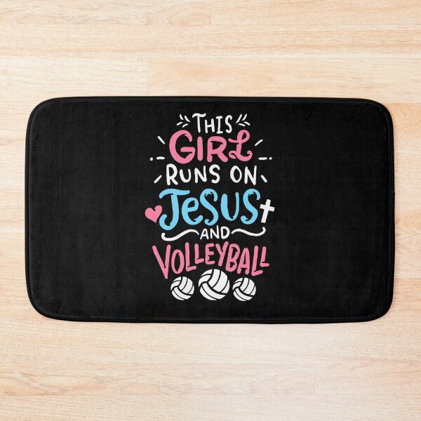 Item preview, This Girl Runs On Jesus And Volleyball designed and sold by Betsytiptoe.