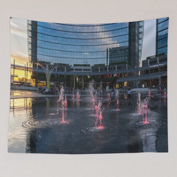 Item preview, Fantabulous Piazza Gae Aulenti - Glossy Playful Fountains designed and sold by Georgia Mizuleva.