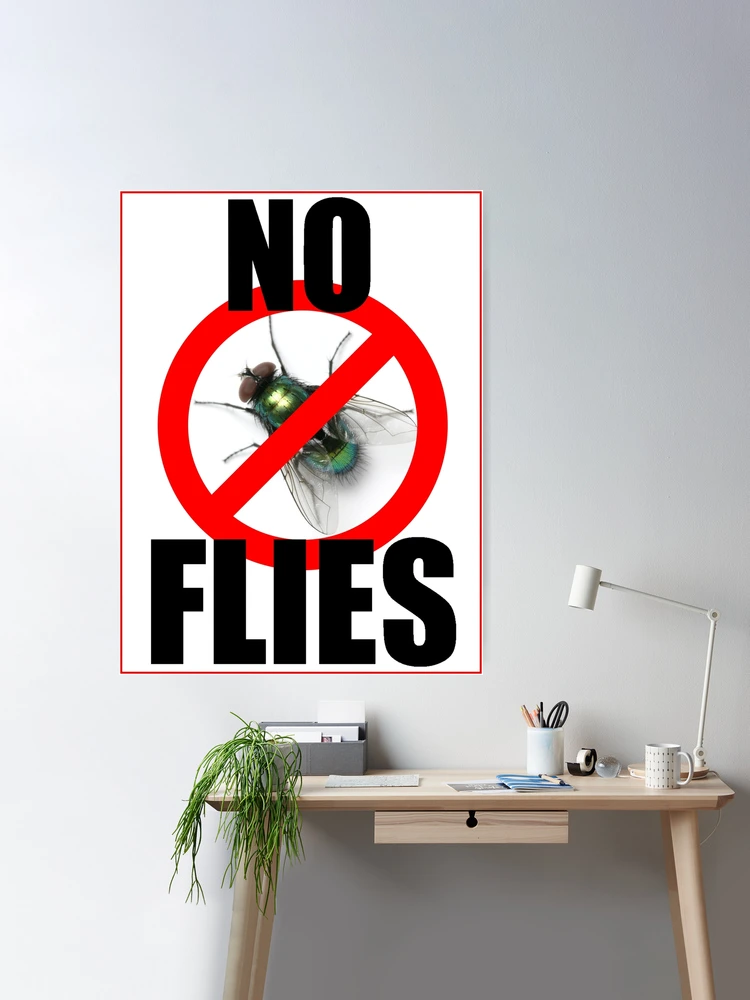 NO FLIES Poster for Sale by loganferret