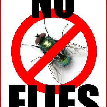 NO FLIES Poster for Sale by loganferret