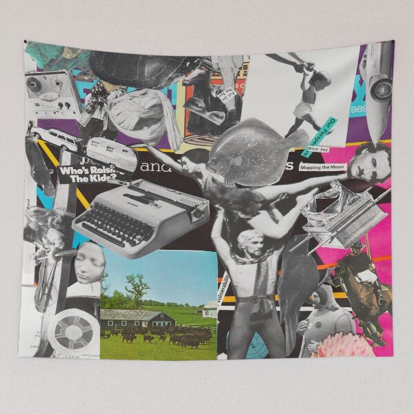 Item preview, Berlin style lofi all over collage print  designed and sold by John-Paul Sanders.