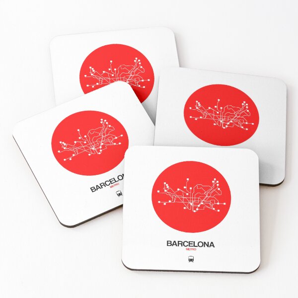Item preview,  Barcelona Red Subway Map designed and sold by Irina March.