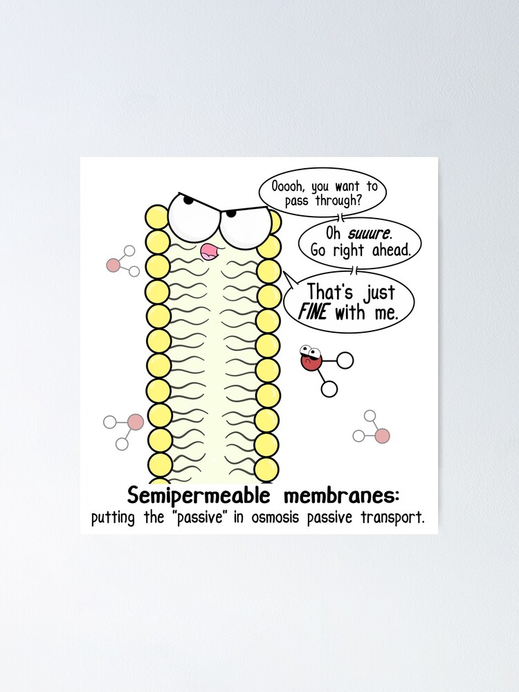 Poster, Passive Aggressive Cell Membrane designed and sold by amoebasisters