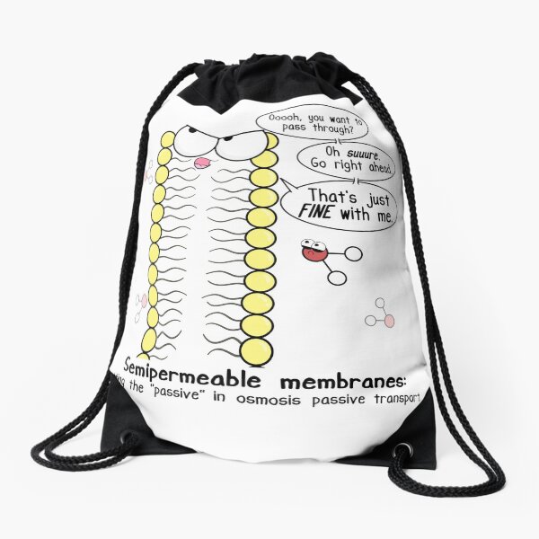 Passive Aggressive Cell Membrane Drawstring Bag