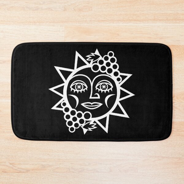 Item preview, Original Sun with Farm Harvest Vineyard Grapes Design for Wine Lovers (inverted/negative B/W) designed and sold by wariana.