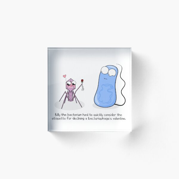 Bacteriophage Valentine Acrylic Block
