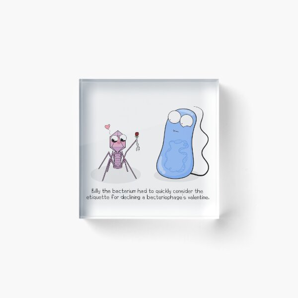 Bacteriophage Valentine Acrylic Block