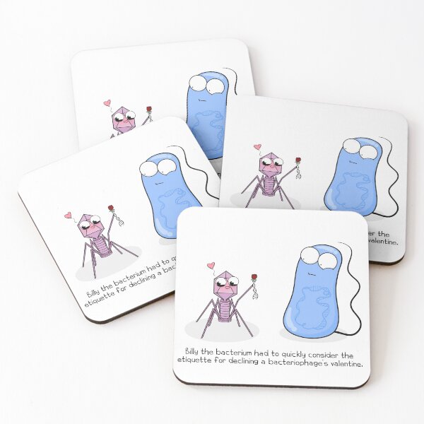 Item preview, Bacteriophage Valentine designed and sold by The Amoeba Sisters Official Merch Shop.