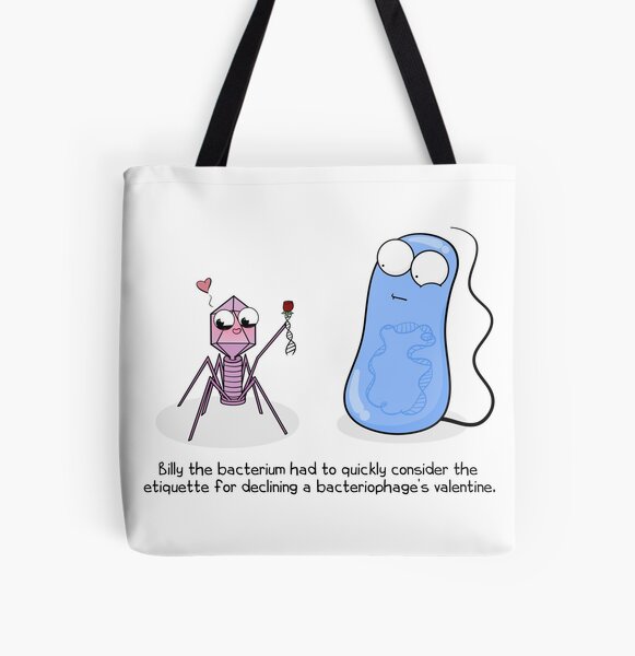 Bacteriophage Valentine All Over Print Tote Bag