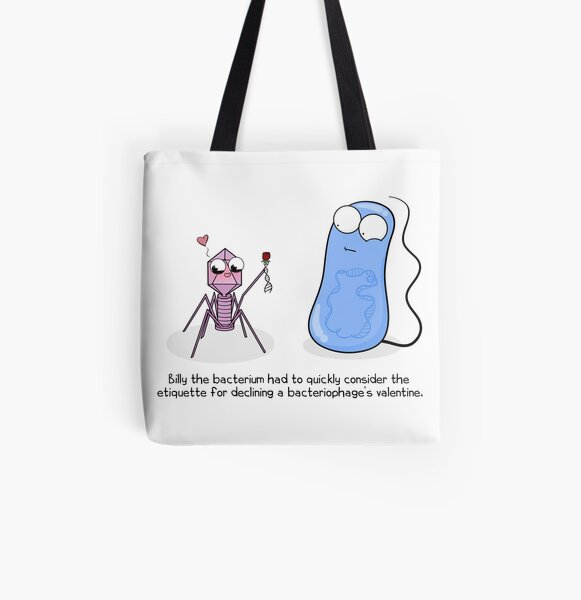 Bacteriophage Valentine All Over Print Tote Bag