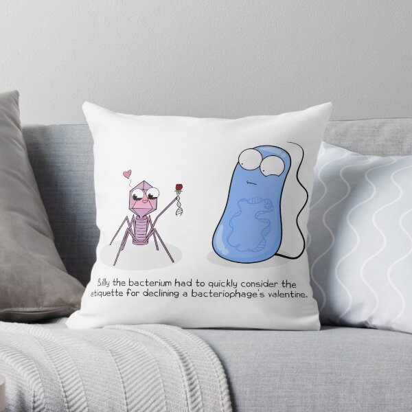 Bacteriophage Valentine Throw Pillow