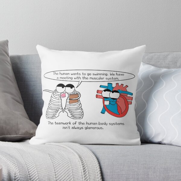 Human Body Systems Meeting Throw Pillow