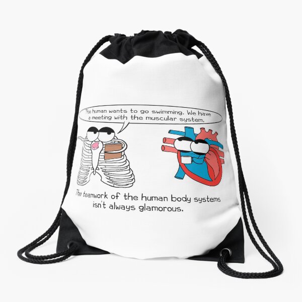 Human Body Systems Meeting Drawstring Bag