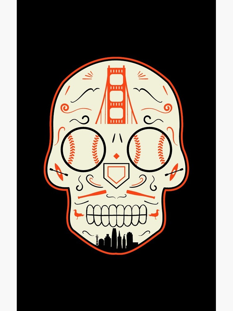 San Francisco Baseball Sugar Skull | Sticker
