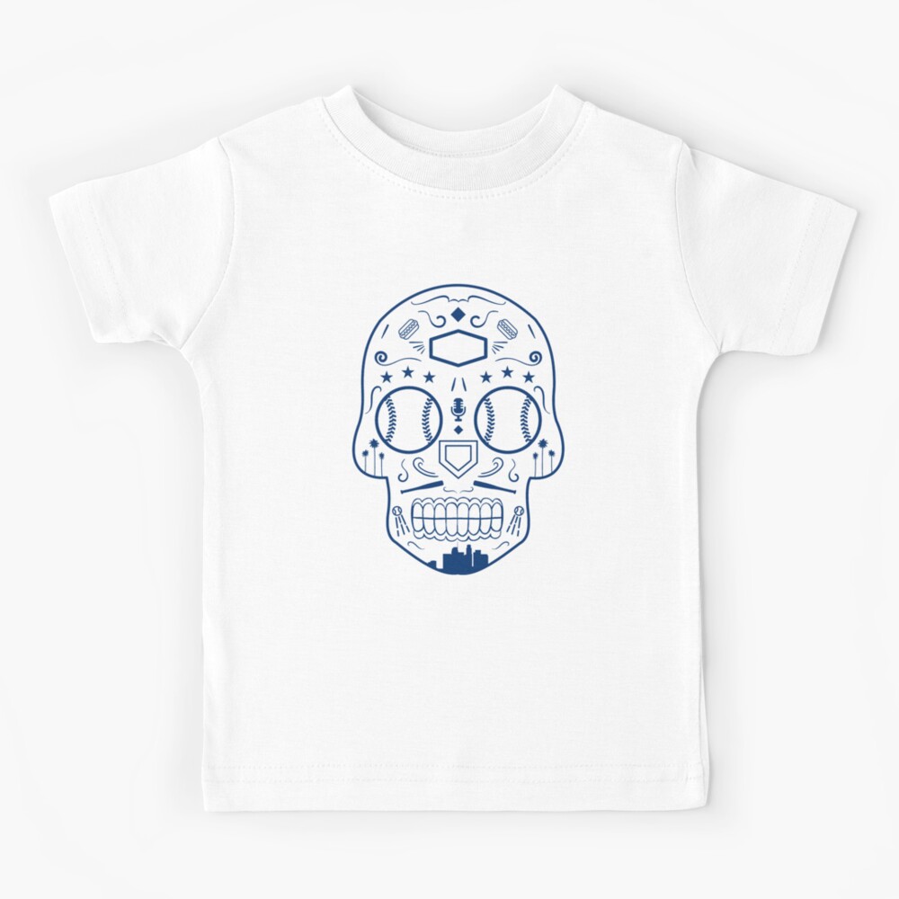 Los Angeles Dodgers Sugar Skull Tee Shirt Youth Large (10-12) / White