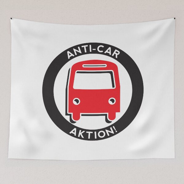 Item preview, Anti-Car Aktion! designed and sold by RadicalPrintsByCas.