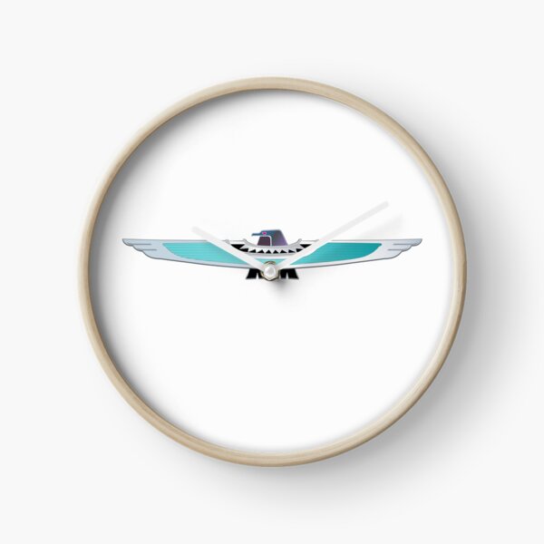 Thunderbird Emblem White Clock
