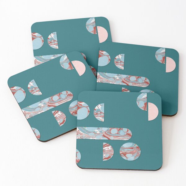 Item preview, Marbled Paper Mid Century Geometric Abstract designed and sold by MarbleCloud.