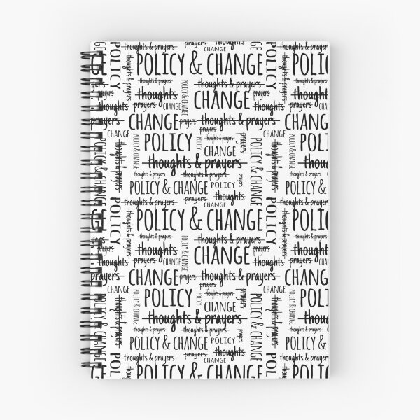 Item preview, Policy and Change, Not Thoughts and Prayers Pattern (Black) designed and sold by Olivia Ossege.