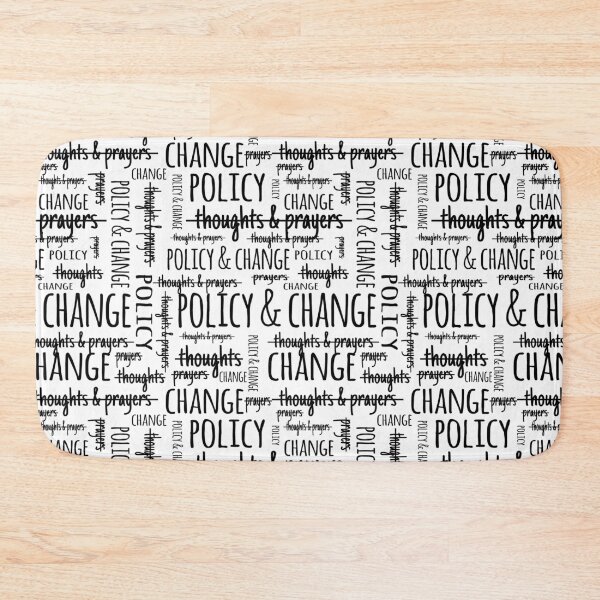 Item preview, Policy and Change, Not Thoughts and Prayers Pattern (Black) designed and sold by Olivia Ossege.
