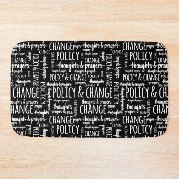 Item preview, Policy and Change, Not Thoughts and Prayers Pattern (White) designed and sold by Olivia Ossege.