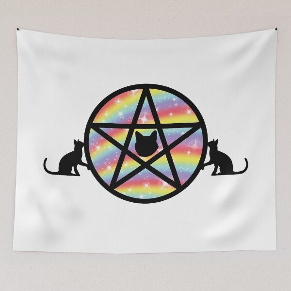 Item preview,  Cat Pentagram With a Dash of Rainbow  designed and sold by Pa3k.