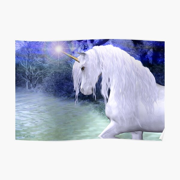 Star .. a white unicorn Poster